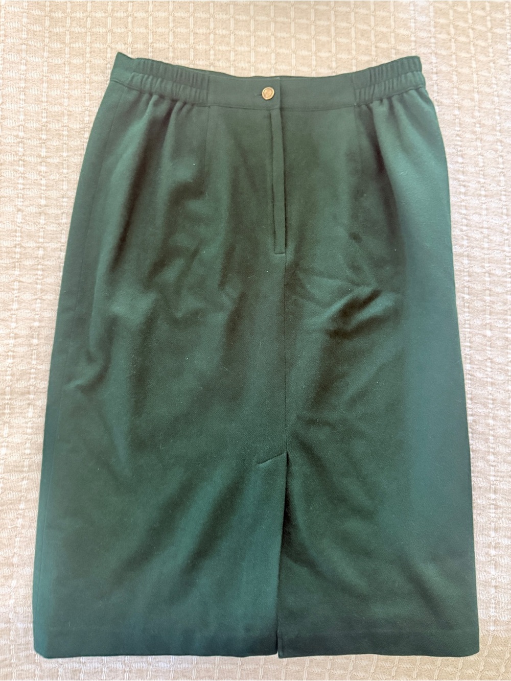 Vintage Bastring & Smith dark green wool skirt